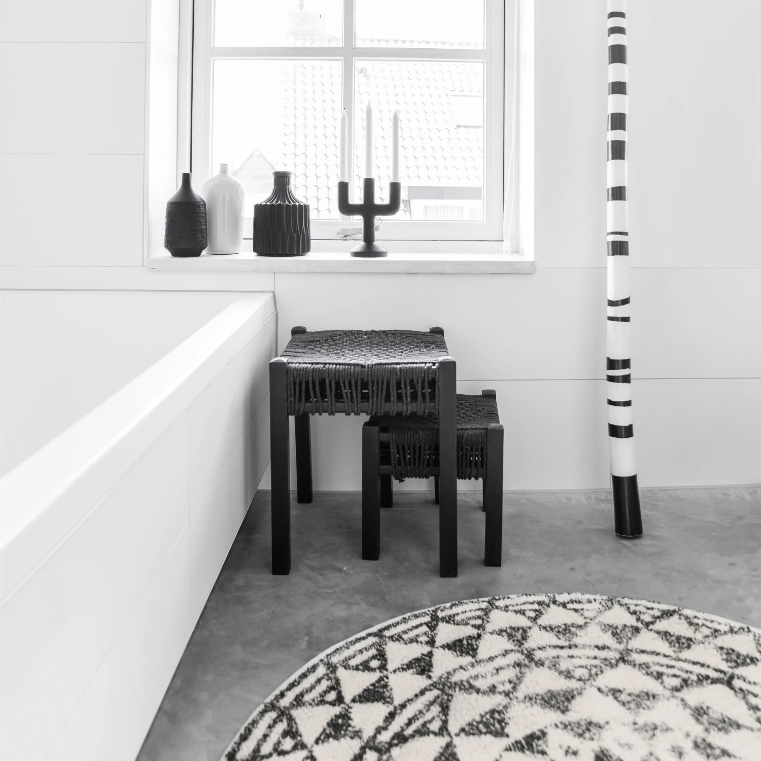 HKliving Badmat Rond 4 HKliving Badmat Rond - Afbeelding 2