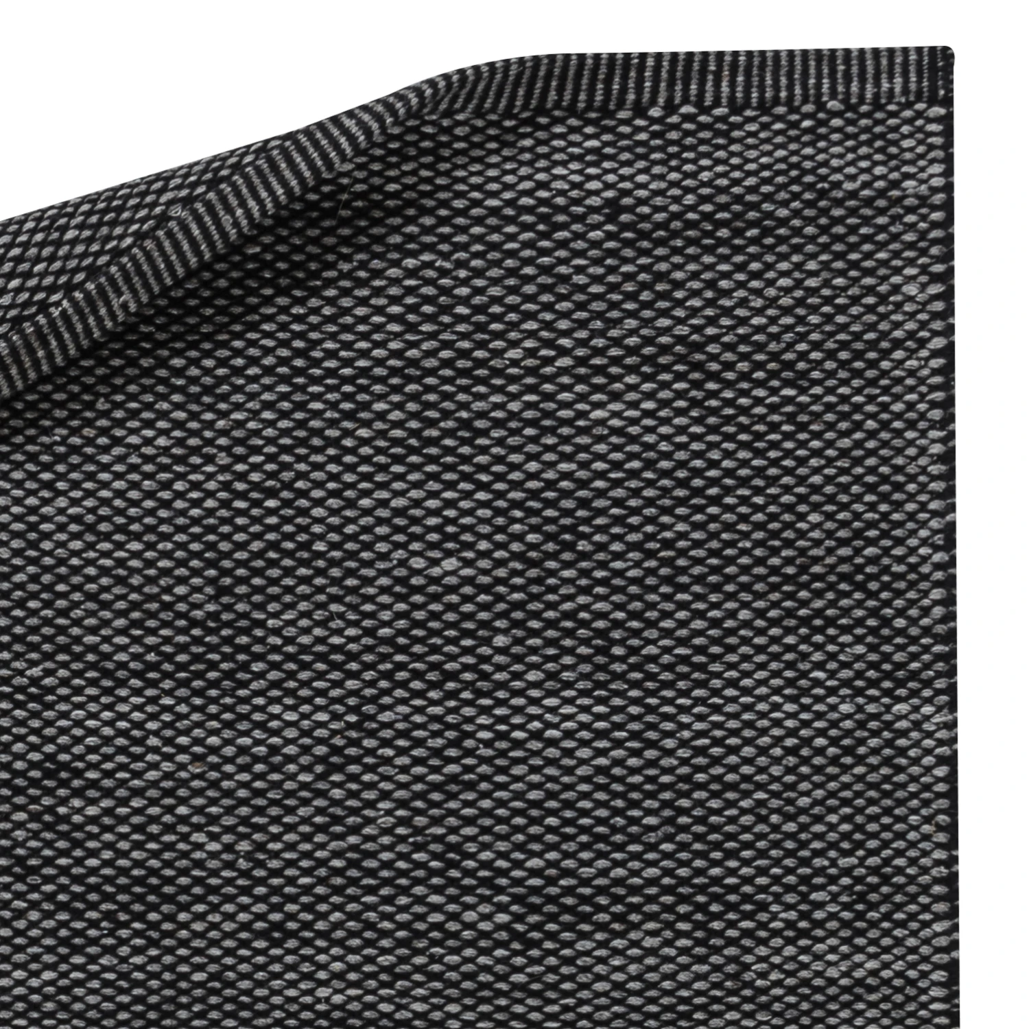 Lea Wollen Vloerkleed Zwart 8 Lea Wollen Vloerkleed Zwart - Afbeelding 6