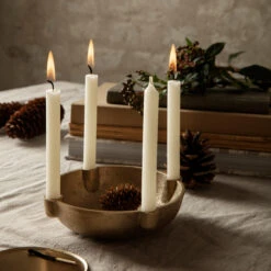Ferm LIVING Bowl Adventskandelaar Messing -Globen Meubilair Winkel 45288 02 03 fa30acf96b