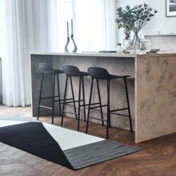 Stripes Blocks Kelim Vloerkleed Zwarte -Globen Meubilair Winkel 46378 01 05 389ac05033