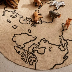 Ferm LIVING World Jute Vloerkleed Large Ø130 Cm -Globen Meubilair Winkel 46439 01 02 e9850300aa