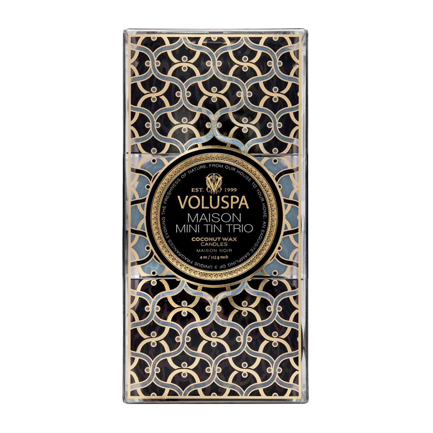 Voluspa Maison Noir Minitin Geschenkset 3-pack 4 Voluspa Maison Noir Minitin Geschenkset 3-pack - Afbeelding 2