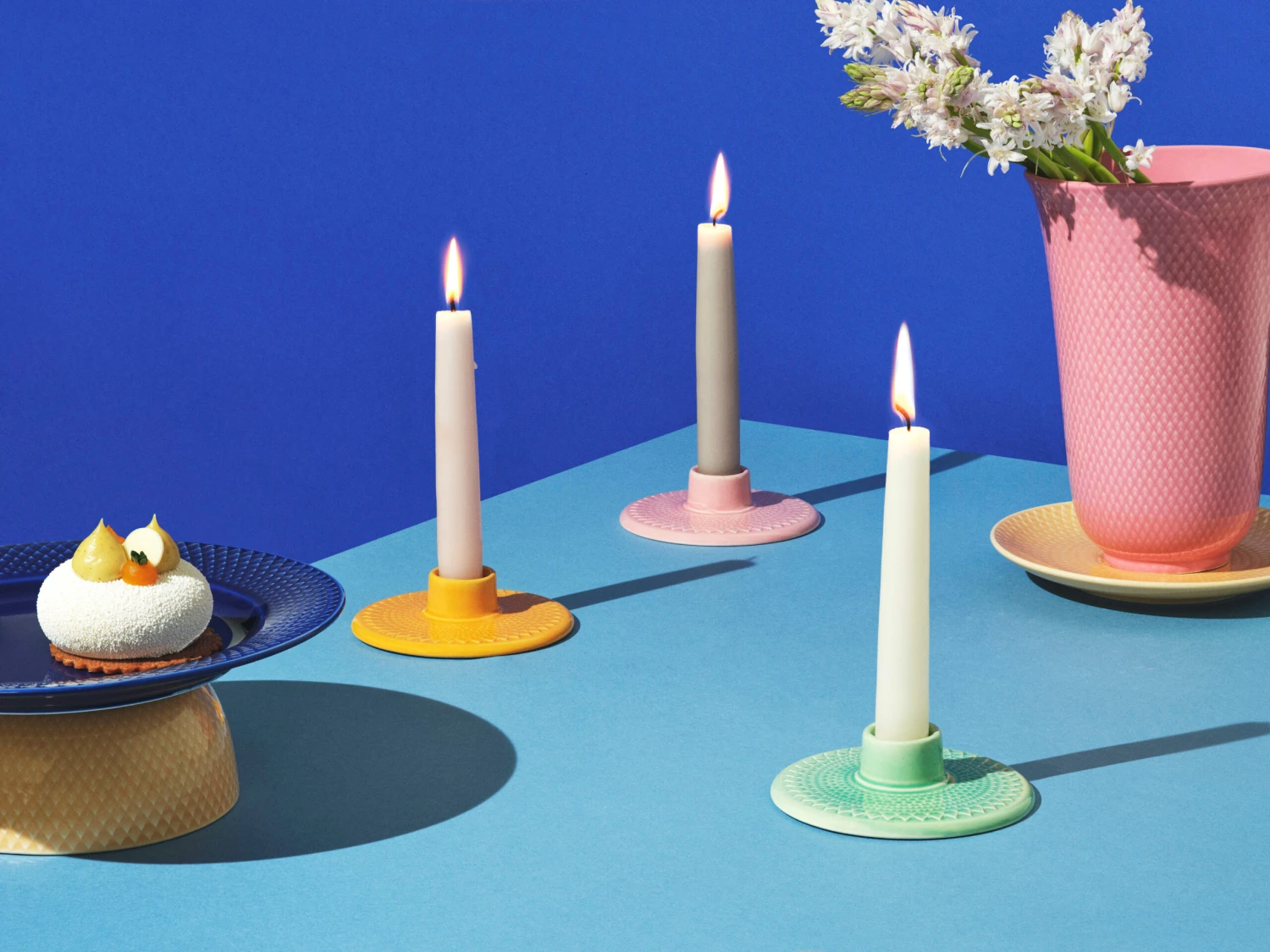 Lyngby Porcelæn Rhombe Kandelaar 3 Cm 8 Lyngby Porcelæn Rhombe Kandelaar 3 Cm - Afbeelding 6