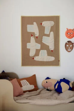 Ferm LIVING Bird Doorgestikte Deken -Globen Meubilair Winkel 574300 01 40 EnvironmentImage be0f0fce61