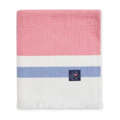 Lexington Striped Gewafelde Katoenen Plaid 130x170 Cm