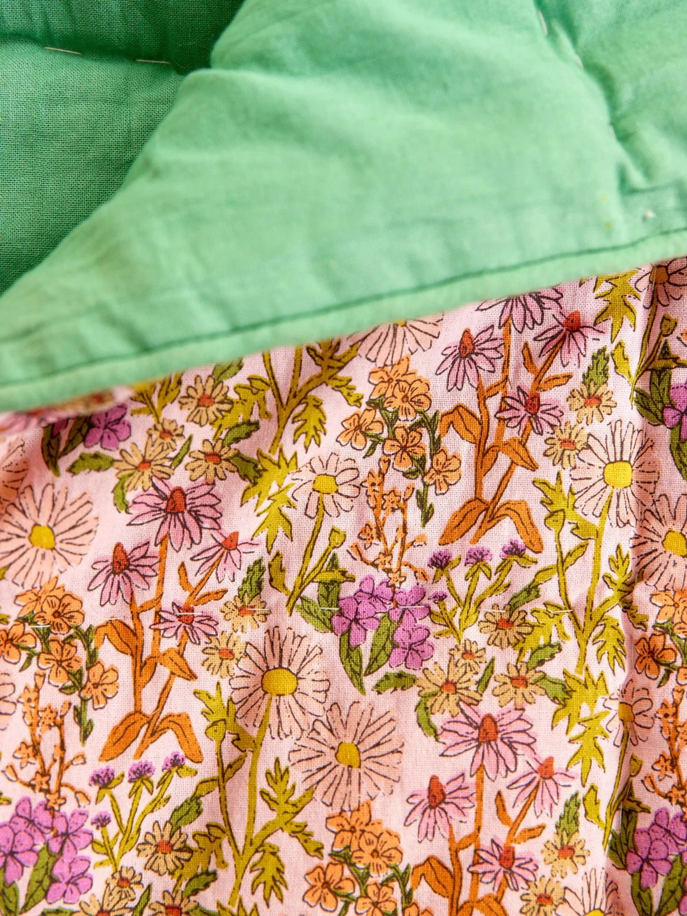 Rice Katoenen Deken Gebloemd 140x200 Cm 5 Rice Katoenen Deken Gebloemd 140x200 Cm - Afbeelding 3