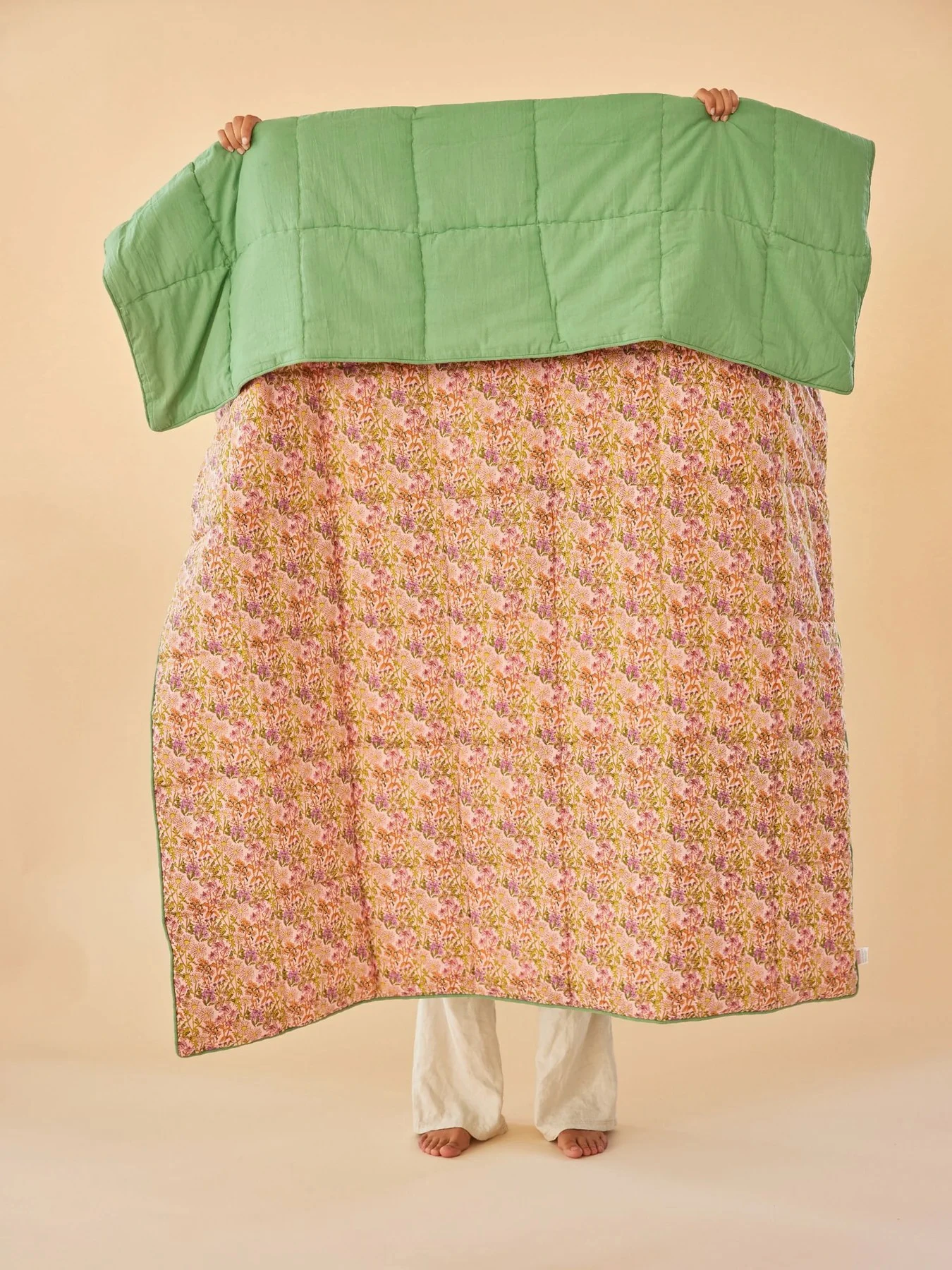 Rice Katoenen Deken Gebloemd 140x200 Cm 6 Rice Katoenen Deken Gebloemd 140x200 Cm - Afbeelding 4