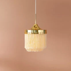 Warm Nordic Fringe Hanglamp -Globen Meubilair Winkel Fringe pendel cream white liten miljo de0f1fbabd