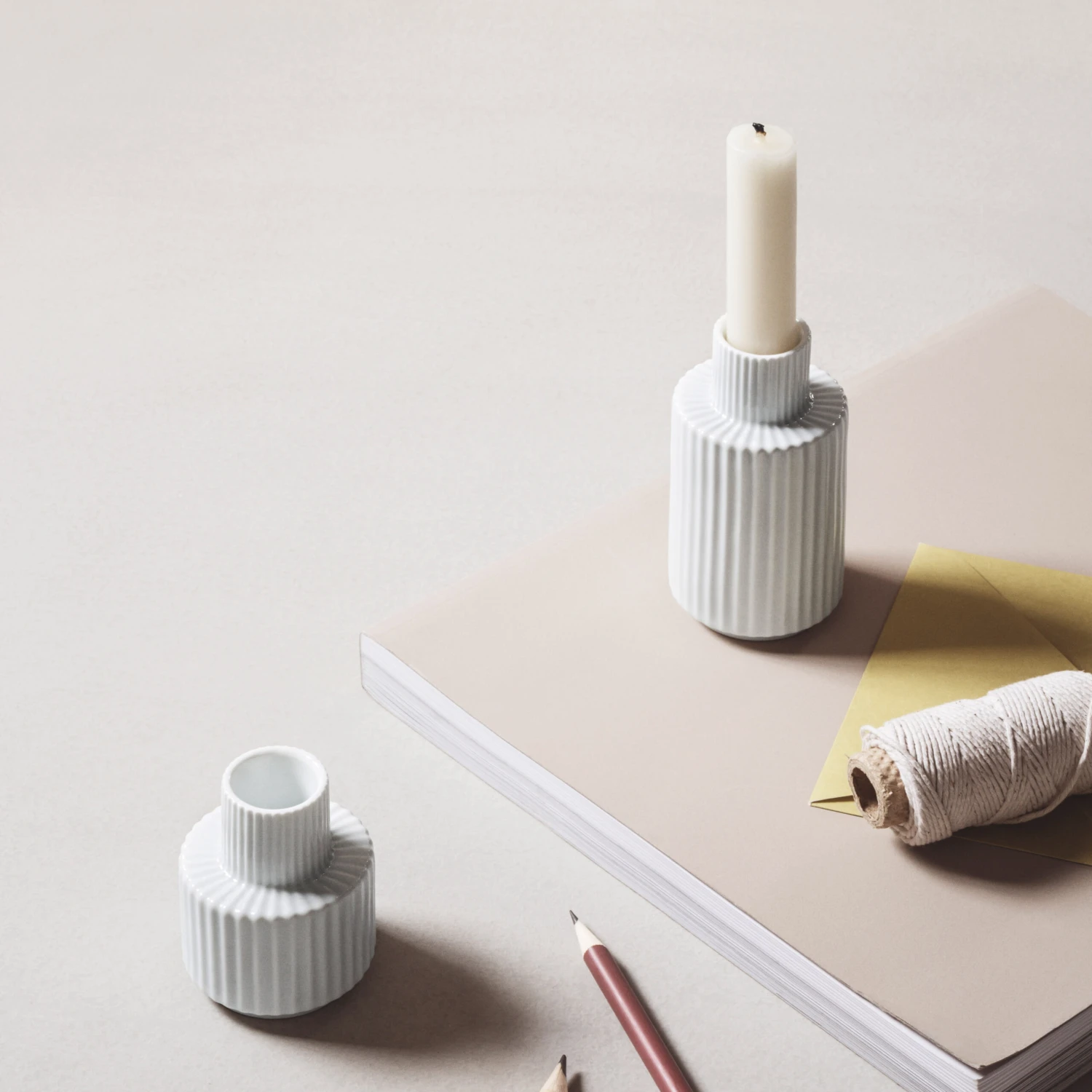 Lyngby Porcelæn Lyngby Kandelaar Wit 5 Lyngby Porcelæn Lyngby Kandelaar Wit - Afbeelding 3