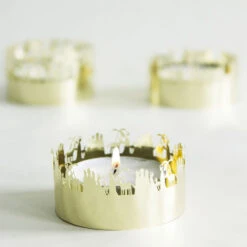 Geëtste Kandelaar Goud -Globen Meubilair Winkel pluto etsad candle holder gold 40078 01 02 3acb015635